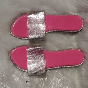 ❤️❤️ Neon Pink✨️✨️ Blingy Slip in Sandal Summer ready